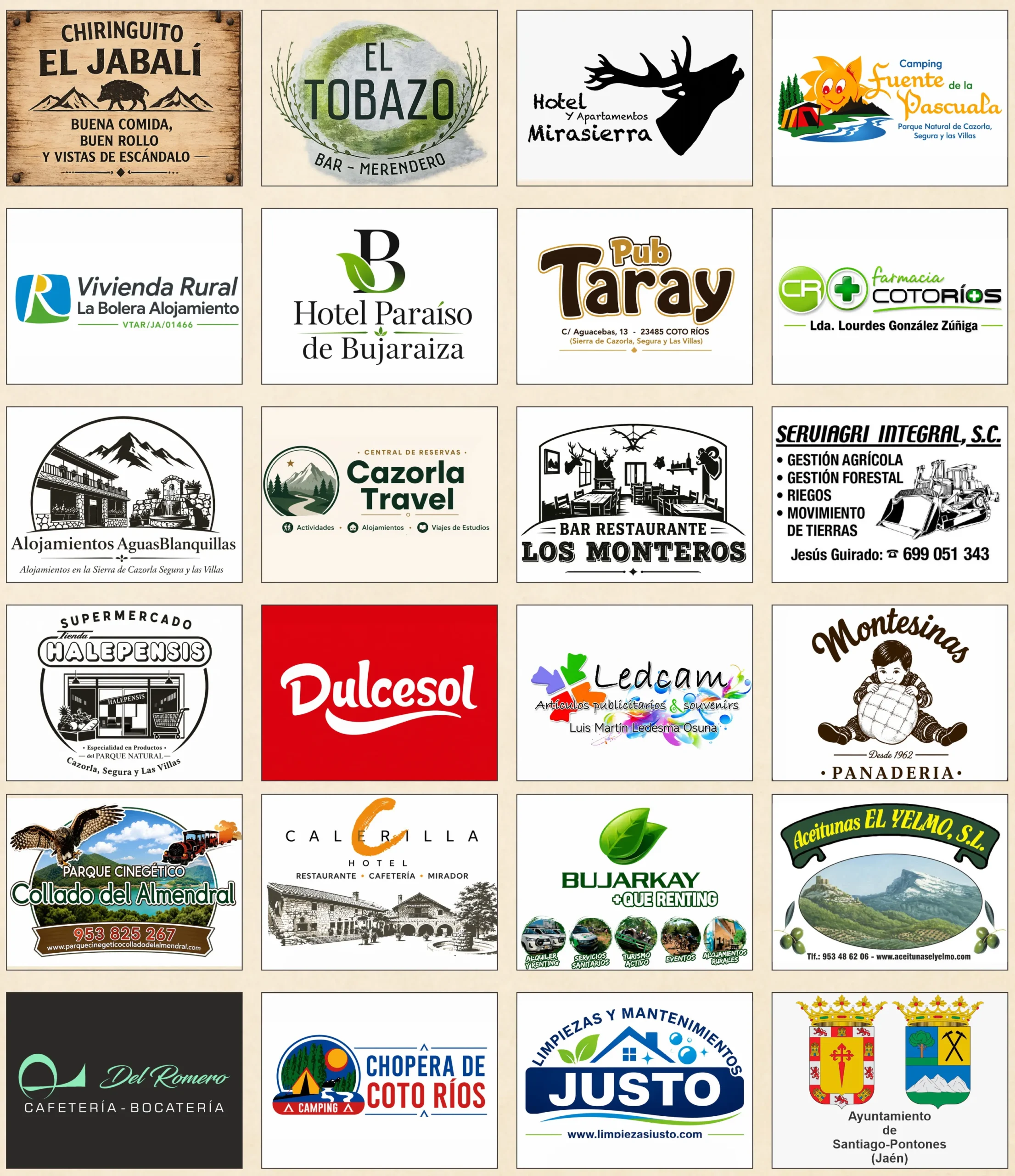 Establecimientos y empresas colaboradoras de las Fiestas de Coto Ríos 2026